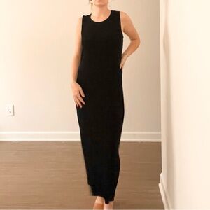 Vintage 90s Elegant Black Sleeveless Dress
